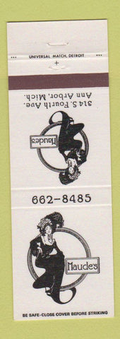 Matchbook Cover - Maude's Ann Arbor MI girlie restaurant