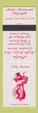 Matchbook Cover - Haifa Restaurant Toronto ON girlie Middle Eastern Food