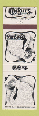 Matchbook Cover - Charlie's Seattle Bellevue Olympia PA girlie