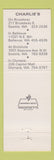 Matchbook Cover - Charlie's Seattle Bellevue Olympia PA girlie