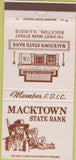 Matchbook Cover - Macktown State Bank Rockton IL 30 Strike