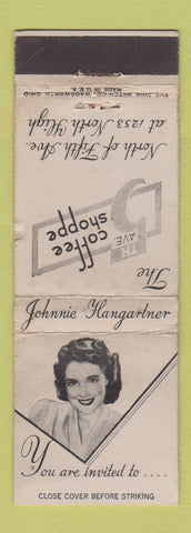 Matchbook Cover - Johnnie Hangartner 5th Ave Coffee Shop girlie WORN