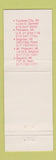 Matchbook Cover - La Senorita Mexican Food girlie Petoskey Saginaw Gaylord MI