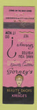 Matchbook Cover - Gorney's Beauty Shops Kresge's girlie Boston Baltimore Buffalo