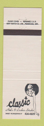 Matchbook Cover - Classic Nail Eye Lash Salon Vancouver? BC?