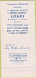 Matchbook Cover - Stock Yards Bank Louisville KY 30 Strike