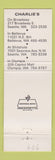 Matchbook Cover - Charlie's Seattle Bellevue Olympia PA girlie