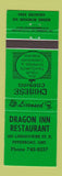 Matchbook Cover - Dragon Inn Restaurant Peterboro ON