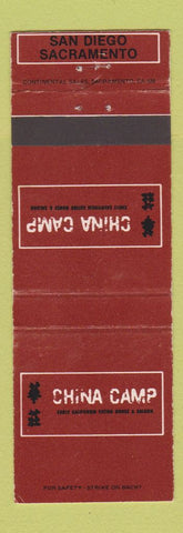 Matchbook Cover - China Camp Restaurant San Diego Sacramento CA
