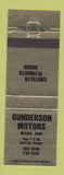 Matchbook Cover - Gunderson Motors Chrysler Plymouth Dodge Nevada IA