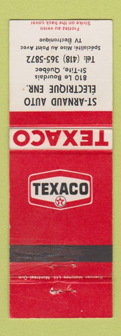 Matchbook Cover - Texaco oil gas St Arnaud St Tite QC WEAR