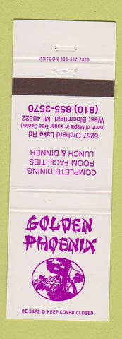 Matchbook Cover - Golden Phoenix Chinese Restaurant West Bloomfield MI
