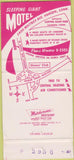 Matchbook Cover - Sleeping Giant Motel Hamden CT 30 Strike