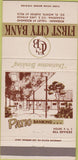 Matchbook Cover - First City Bank Pasadena Rosemead CA 30 Strike