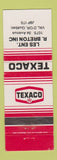 Matchbook Cover - Texaco oil gas Les Ent R Breton Val D'Or QC