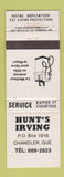 Matchbook Cover - Hunt's Irving oil gas Chandler QC