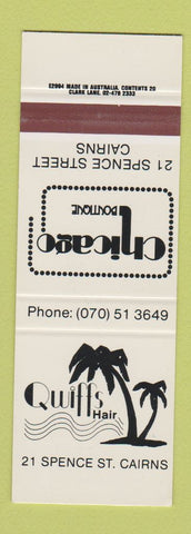 Matchbook Cover - Chicago Boutique Cairns  Australia Qwiffs Salon SAMPLE