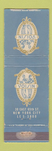 Matchbook Cover - Voisin New York City WORN