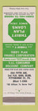 Matchbook Cover - Thrift Plan Loans Pittsburgh PA