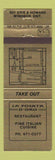 Matchbook Cover - La Posata D'Oro Italian Restaurant Windsor ON