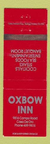 Matchbook Cover - Oxbow Inn Casa De Oro CA WEAR