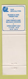 Matchbook Cover - La Vigne Restaurant Brussels? Belgium?