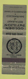 Matchbook Cover - Golden Pavilion Chinese Restaurant San Francisco CA