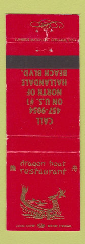 Matchbook Cover - Dragon Boat Restaurant Hallandale Beach FL