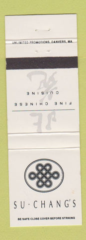 Matchbook Cover - Su Chang's Chinese Restaurant Peabody MA