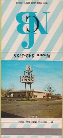 Matchbook Cover - First National Bank Dallas? 30 Strike