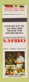 Matchbook Cover - Chef Ho's Chinese Restaurant New York City