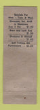 Matchbook Cover - Quincy Beauty Salon WEAR