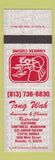 Matchbook Cover - Tong Wah Chinese Restaurant Dunedin FL
