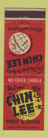 Matchbook Cover - Chin Lee Chinese Restaurant New York City