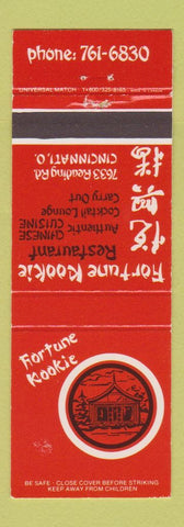 Matchbook Cover - Fortune Kookie Chinese Restaurant Cincinnati OH