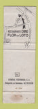 Matchbook Cover - Flor de Loto Chinese Restaurant Barcelona Spain