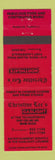 Matchbook Cover - Christine Lee's Gaslight Miami Beach FL Chinese