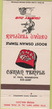 Matchbook Cover - Osman Temples Country Club Lost Spur St Paul MN 30 Strike
