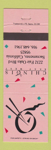 Matchbook Cover - Chinois Restaurant Chinese Sacramento CA