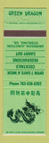 Matchbook Cover - Green Dragon Chinese Restaurant Sterling VA