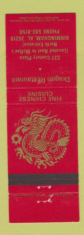 Matchbook Cover - Dragon Restaurant Chinese Birmingham AL WEAR