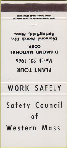 Matchbook Cover - Diamond Match Corp Plant Tour 1966 30 Strike