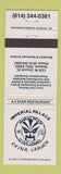 Matchbook Cover - Imperial Palace China Garden Chinese Newark OH