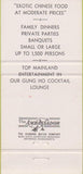 Matchbook Cover - Waikiki Lau Yee Chai HI 30 Strike
