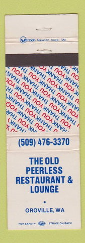 Matchbook Cover - Old Peerless Restaurant Lounge Oroville WA