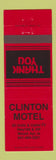 Matchbook Cover - Clinton Motel Mount Ayr IA