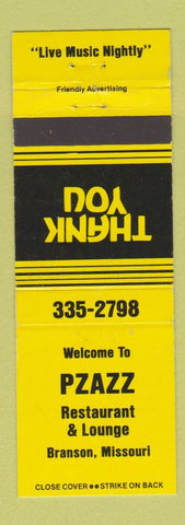 Matchbook Cover - Pzazz Restaurant Lounge Branson MO
