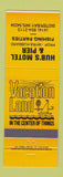 Matchbook Cover - Hub's Motel Pier Sister Bay WI YELLOW