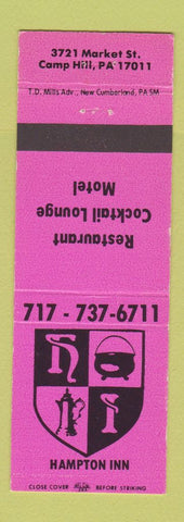 Matchbook Cover - Hampton Inn Camp Hill PA PINK