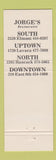 Matchbook Cover - Jorge Arrendondo's Restaurants Austin TX BLUE